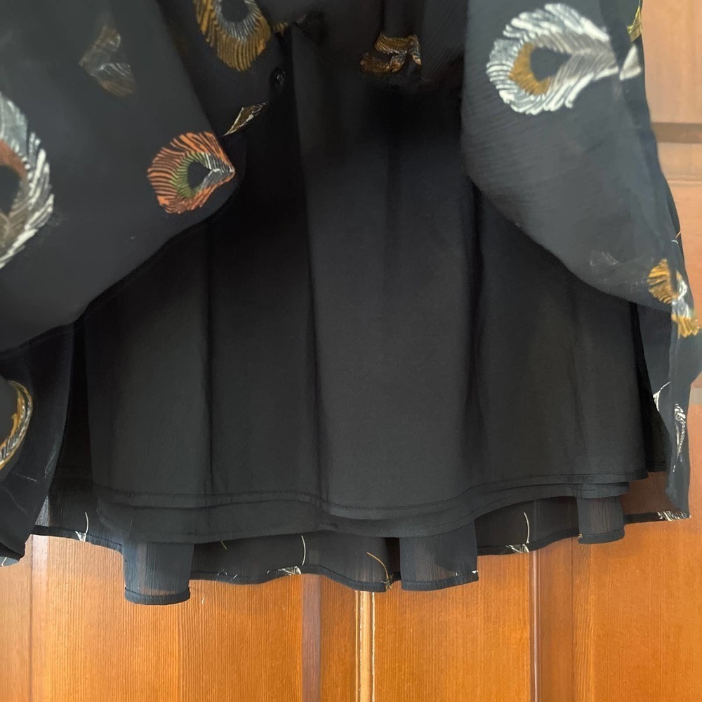 Madewell feather print layered mini skirt size small - Picture 3 of 6